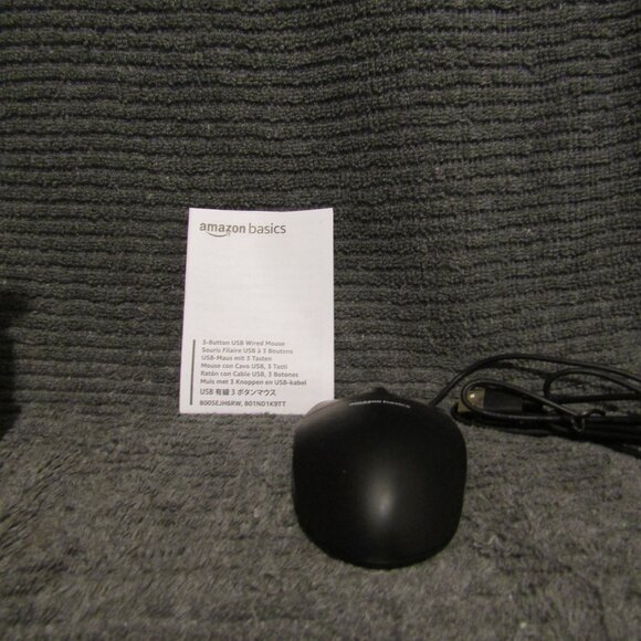 amazon basics 3 - button usb wired computer mouse - Picture 2 of 6